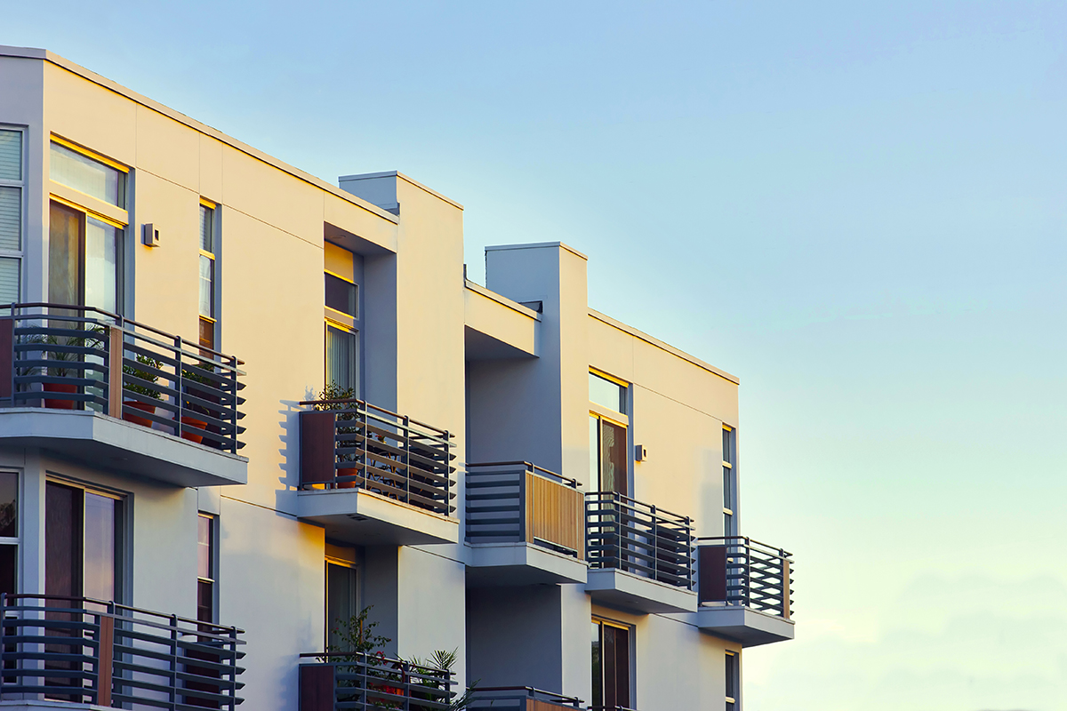 Apartments with balconies and stunning city views